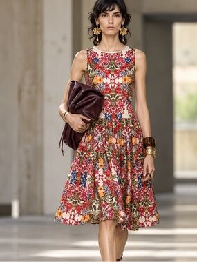 Maggy London Floral Fit-and-Flare Mini Dress in Multi-Color